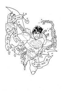 Superman original pinup - donated by Jerry Gaylord