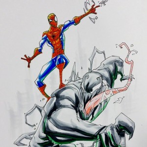 Spider-Man commission by Bryan "Flash" Turner (Awesome Con 2015)